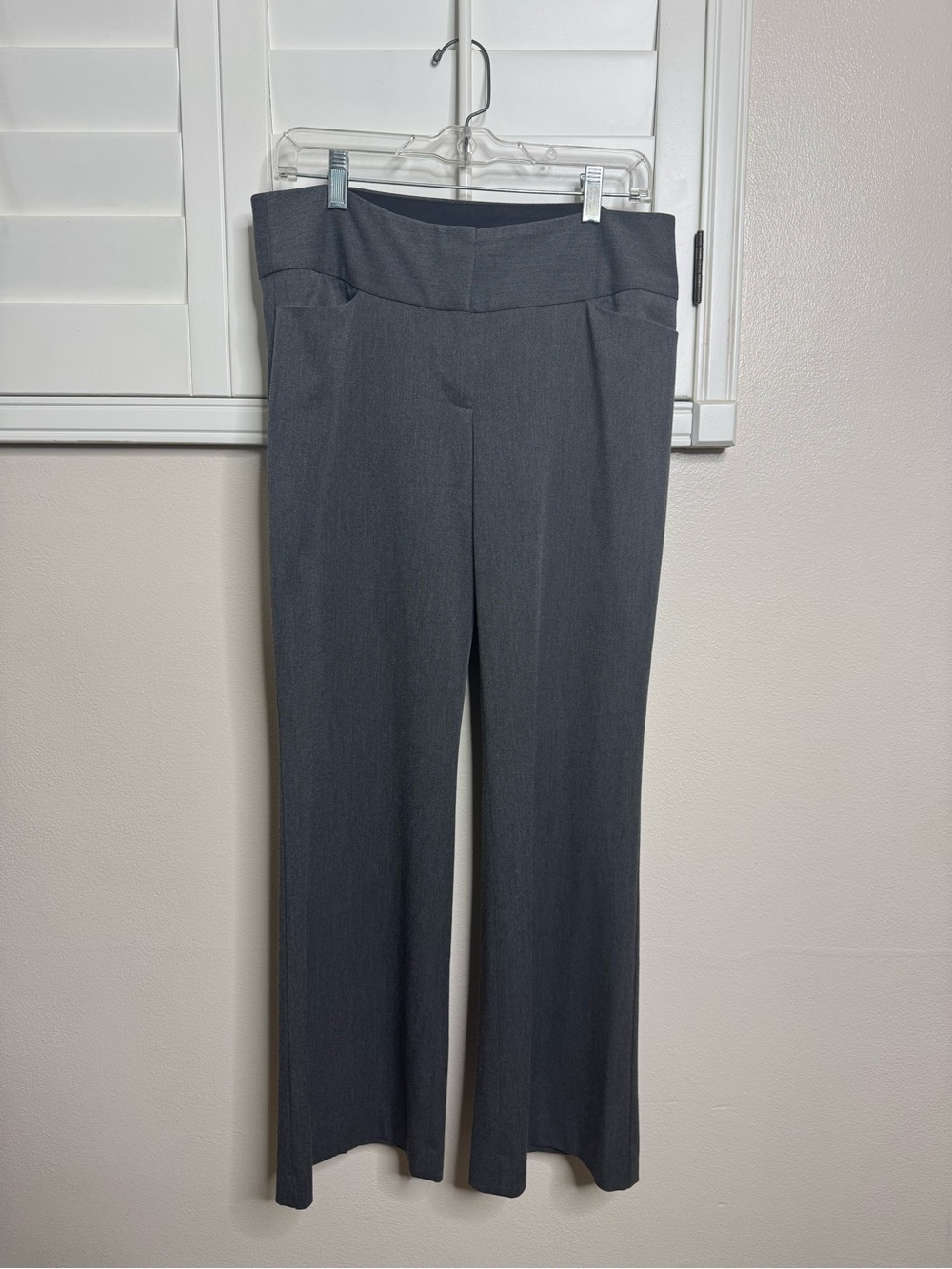 Express Gray Wide Waistband Dress Trousers